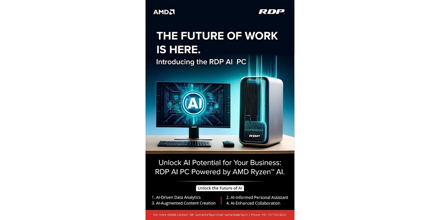  India Welcomes Its First AI Desktop PC: RDP Unveils Groundbreaking Technology Powered by AMD Ryzen™ AI Processor